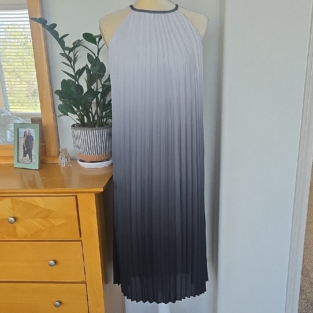 Worthington Ombre Pleated Midi Dress